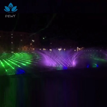 Music danging water fountain design in river