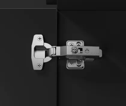 Push open soft close snap-on locking hinge