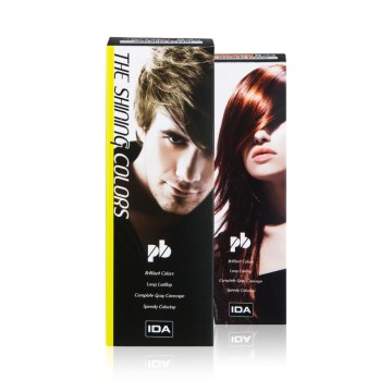 Colorful branded permanent hair color dye
