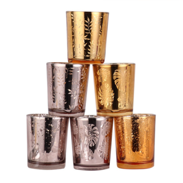 customized clear small glass candle holder with lid