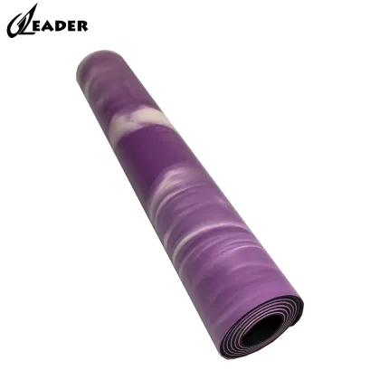 Eco-Friendly Non-Slip Black and Purple Yoga Mat