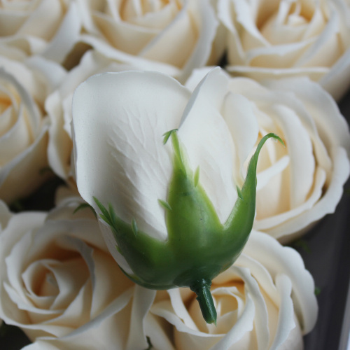 Sabão Artificial Rose Flower Head With Box Wedding Favor