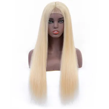 Wholesale Straight Virgin Cuticle Aligned Hair Blonde 613 Human Hair Lace Front Wigs Glueless Closure Wigs