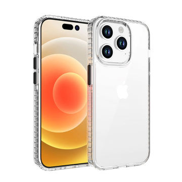 Clear Crystal Acrylic and TPU Cases for iPhone 15, 14, 13, 12, and Pro Max