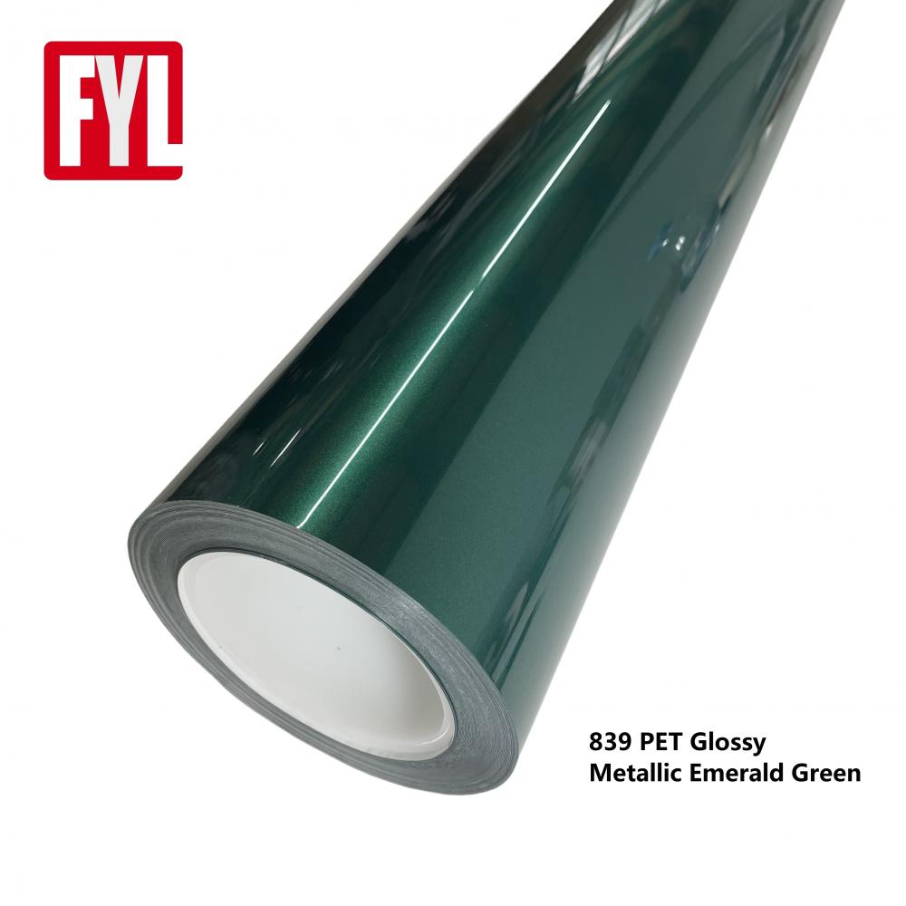 Vinyle enveloppe de couleur vert émeraude métallique brillant