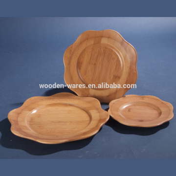 flower shaped bamboo plates, flower shape tray, flower shape platter