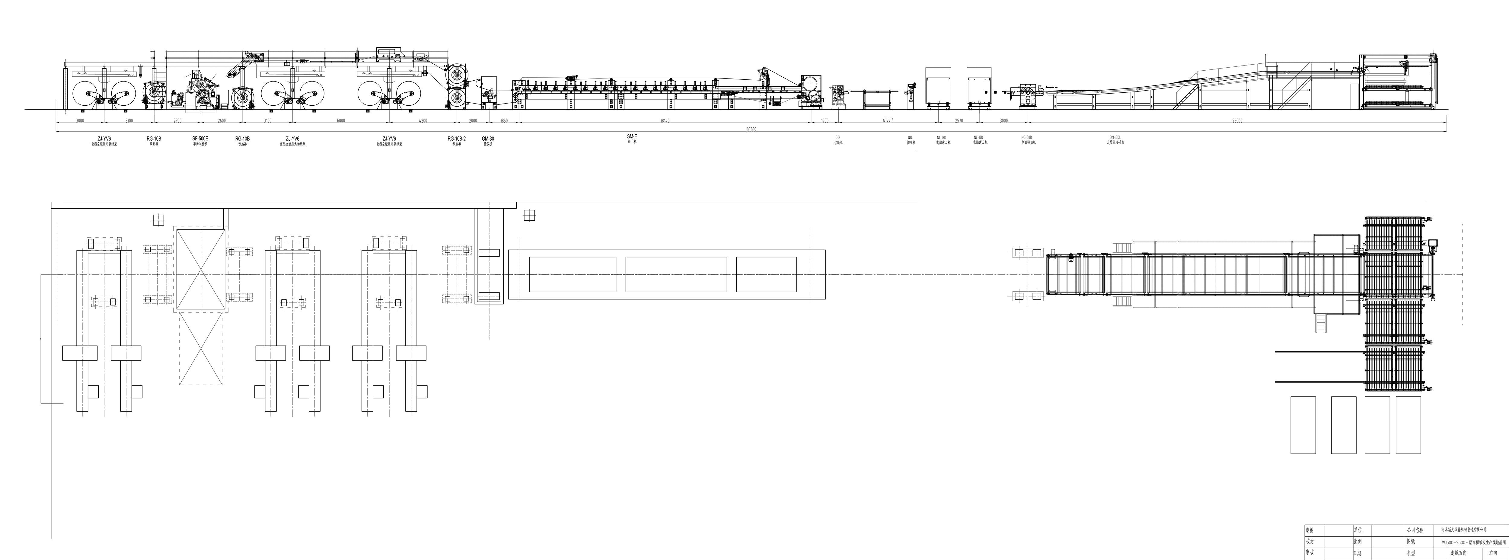Process of 300 meter three-layer corrugated c