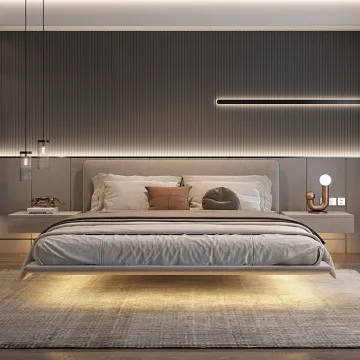 Italian minimalist suspended bed modern