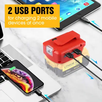 18V Battery Adapter for Dewalt USB and Type C Chargers - Fast Charging Solution