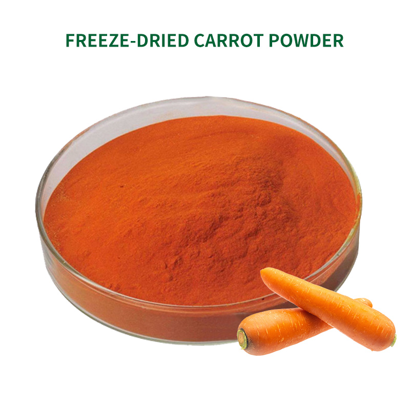 Polvo de zanahoria seco con congelación natural.