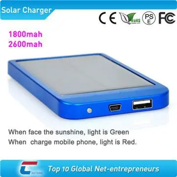 Solar battery with lithium polymer battery 1800/2600/3500mah