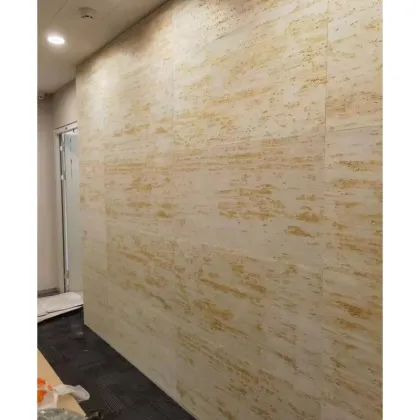 Outdoor Waterproof Flexible Travertine Stone Veneer Sheets