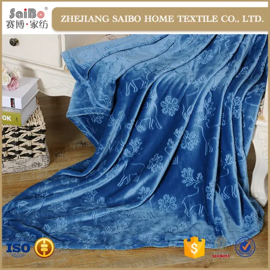 Smooth 3D embossing Flannel blanket