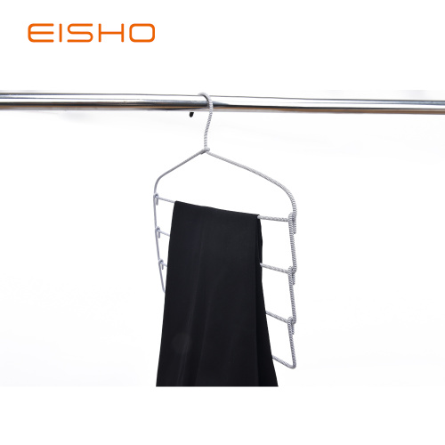 Colgadores plegables de múltiples capas de la bufanda de la cuerda del metal de EISHO