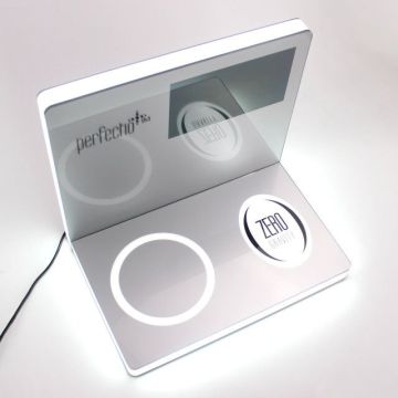 Pantallas de exhibición acrílica cosmética avanzada con LED