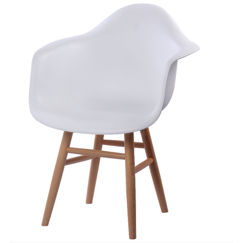 Silla moderna con reposabrazos de comedor eames con reposapiés