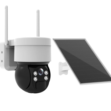 كاميرا أمان WiFi PTZ التي تعمل بالطاقة الشمسية مع بطارية 7800mAh قابلة للشحن