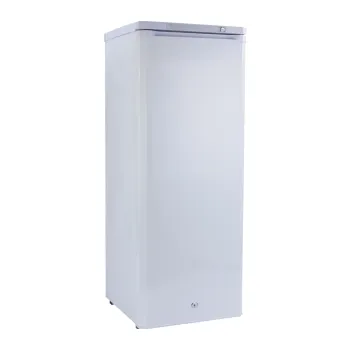 DC Solar-Powered Single Door Swing Upright Freezer Refrigerator 200 Liter