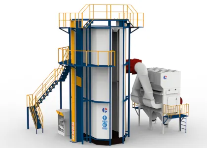 Vertical powder painting line