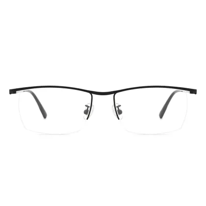 Inventory Optical Eyeglasses Titanium Half Rim Eyewear Frame
