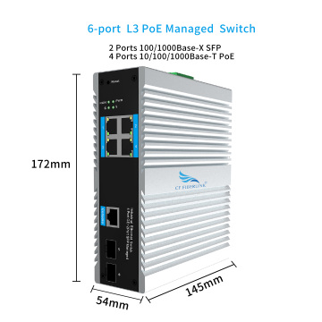 Produttore Din-Rail IP50 1000M 6 Porta Switch Ethernet esterno
