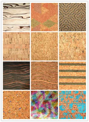 Custom Color Cork Biodegradable Leather for Wall