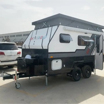 Lightweight Overland Travel Trailer with Tent and Bathroom