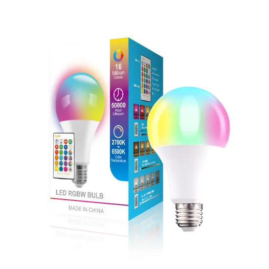 RGBW Remote Control LED Smart Bulb with Color Changing Light