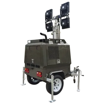 mobile diesel light tower for rescue operation