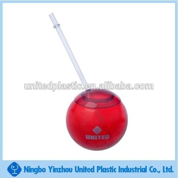 hot selling plastic red colored ball shape sipper