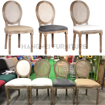 Luxury Wooden Wedding Home French Louis Chair in Guangzhou