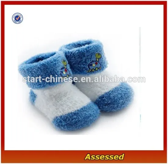 Wholesale Very Comfortable Cartoon Pattern Toddler Warm Fuzzy Socks/Custom Baby Socks Shoes/Newborn Baby Socks---AMY153091