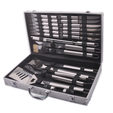 Deluxe 22-Piece Barbecue Grilling Tool Set with Aluminum Case