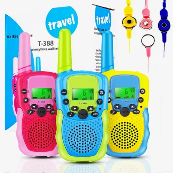 3 Packages 22 Channels Combi Color Walkie Talkies with Cord: Ideal Toy Set for 3-12 Year Old Boys and Girls