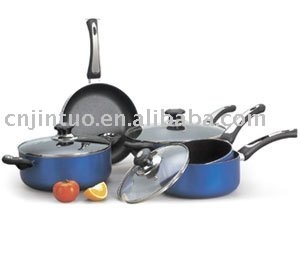 aluminium 7 pcs non-stick cookware set