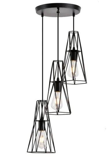 Metal Mesh Shade Ceiling Light with 3 lamps