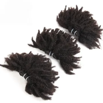 Reliable Hair Vendor 100% Unprocessed Raw Virgin Afro Kinky Remi Human Hair Weft