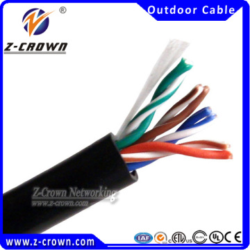 Good Price 1000ft/box outdoor cat5 network cable/outdoor utp lan cable With PE+PVC Sheath