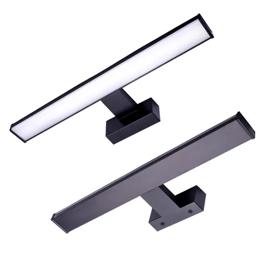 Hollywood LED Waterproof Makeup Mirror with Wall Mount and Glass Panel for Bathroom Lighting