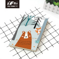 Estilo de amigos de animales de bosque personalizado A5 Cute vertical espiral bobina cuaderno de tapa dura diario de tapa dura