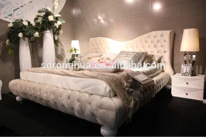 K1830 Modern bedroom furniture fabric bed