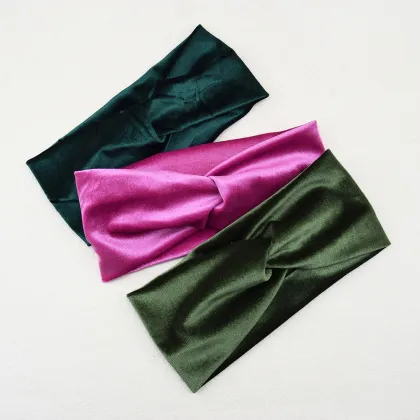 Velvet Cross Headband for Warm Ear Protection and Yoga Accessories