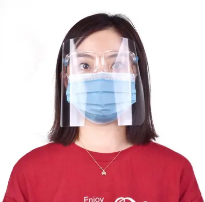 face shiled with glasses for children
