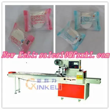 Candy floss flow packaging machine