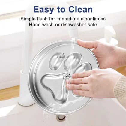 ONE PET Stainless steel cat bowl, dog bowl, pet slow food bowl, silicone dog bowl, pet bowl