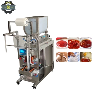 Plastic Packaging Equipment for Bean Paste, Chili, and Peanut Butter with Labeling Machine