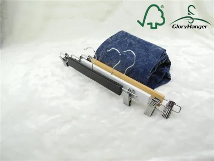 lotus wooden pants/trouser/skirt/bottom hangers with clips