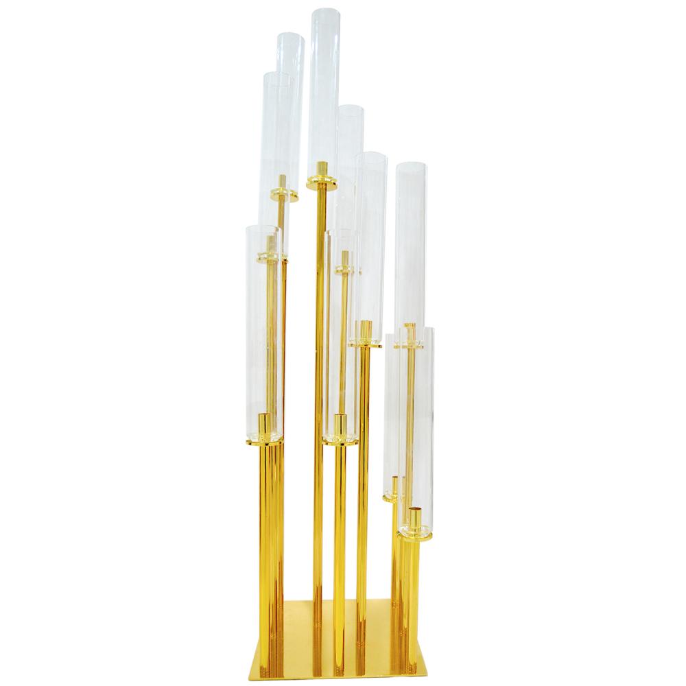 Large Floor Gold Taper Candle Holders For Wedding