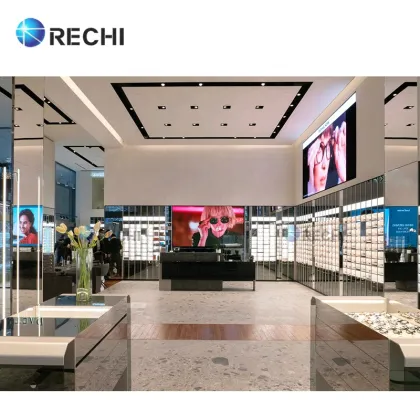 RECHI Eyewear Shop Fittings: Customizable Sunglasses Displays, Wood Cabinets & Optical Store Interior Solutions