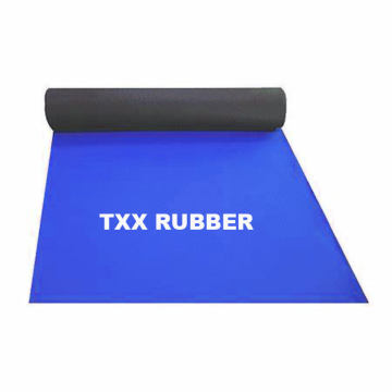 Blue Modern Stair Carpet with Natural Rubber Roll Mat